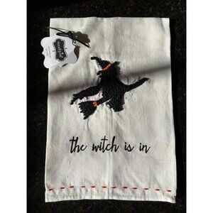 Mud Pie "The Witch is "In" 100% Cotton Dish Towel, NWT